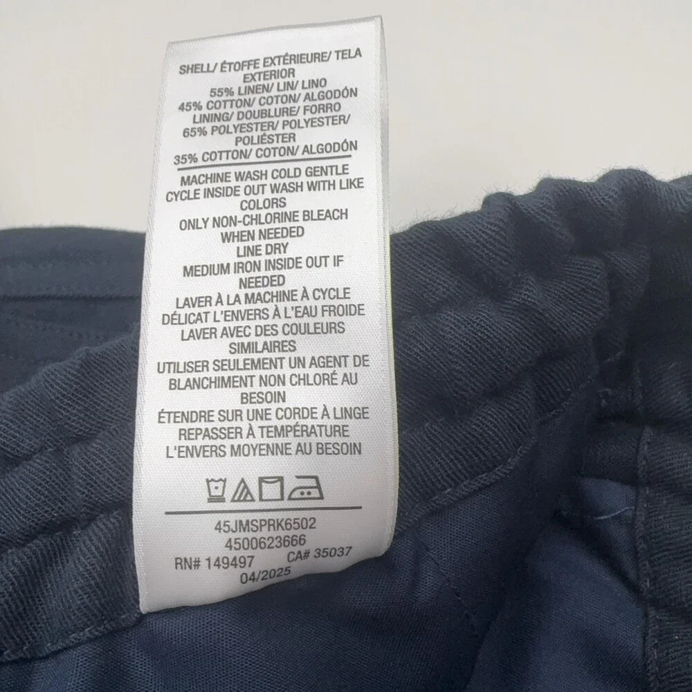 Joe's Jeans Clarkson Shorts Mens Large True Navy Linen Cotton Drawstring Chino